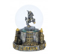 Suvenyrinis sniego rutulys Lietuva su Vyčiu ir Lietuvos miestais